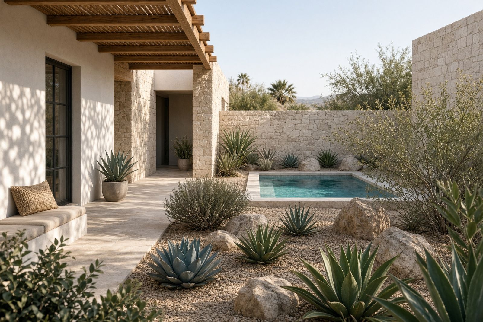Placeholder photograph of a courtyard.